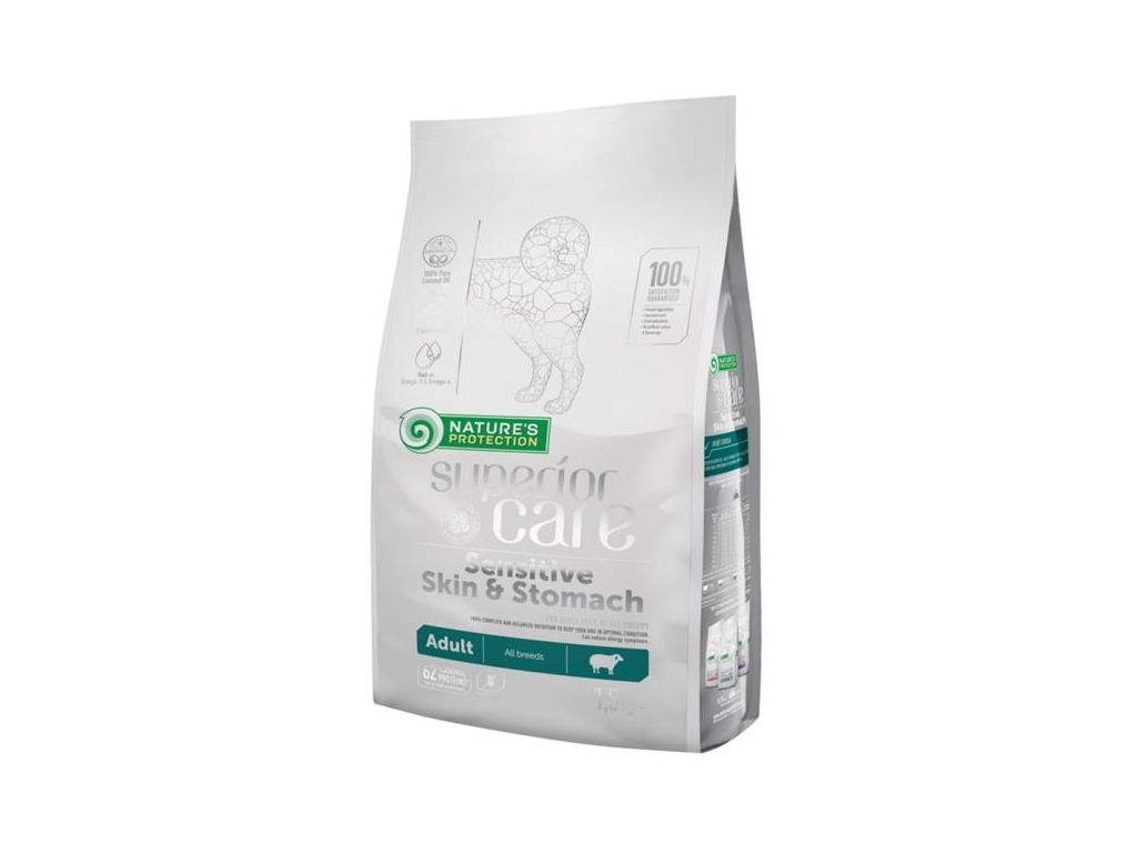 Nature's Protection Superior Care Dog Dry Sensitive Adult Lamb 1,5 kg z kategorie Chovatelské potřeby a krmiva pro psy > Krmiva pro psy > Granule pro psy