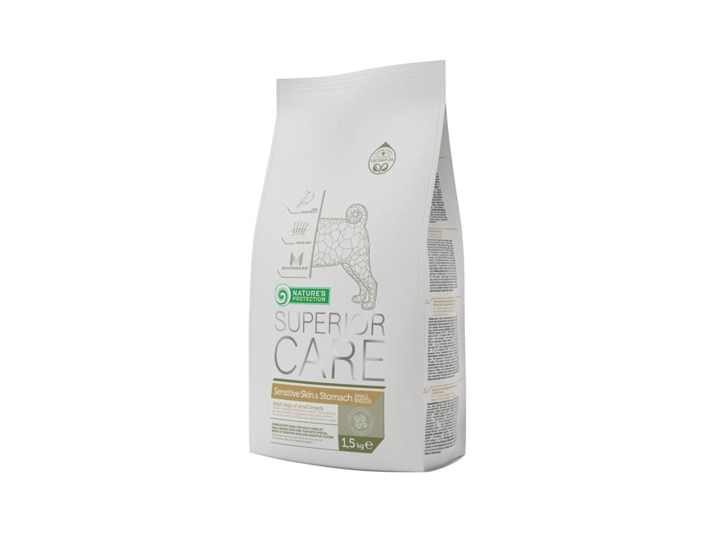 Nature's Protection Superior Care Dog Dry Sensitive Adult Small Breeds Lamb 1,5 kg z kategorie Chovatelské potřeby a krmiva pro psy > Krmiva pro psy > Granule pro psy