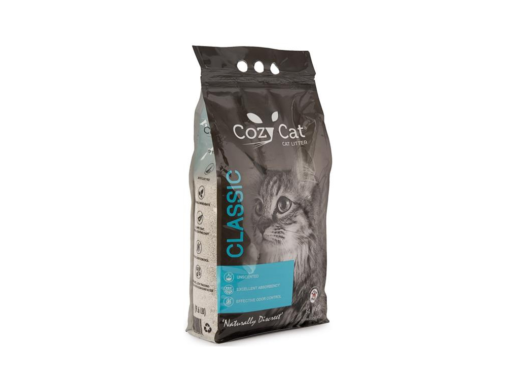 Podestýlka cat Cozy Cat Classic 5 l z kategorie Chovatelské potřeby a krmiva pro kočky > Toalety, steliva pro kočky > Steliva kočkolity pro kočky