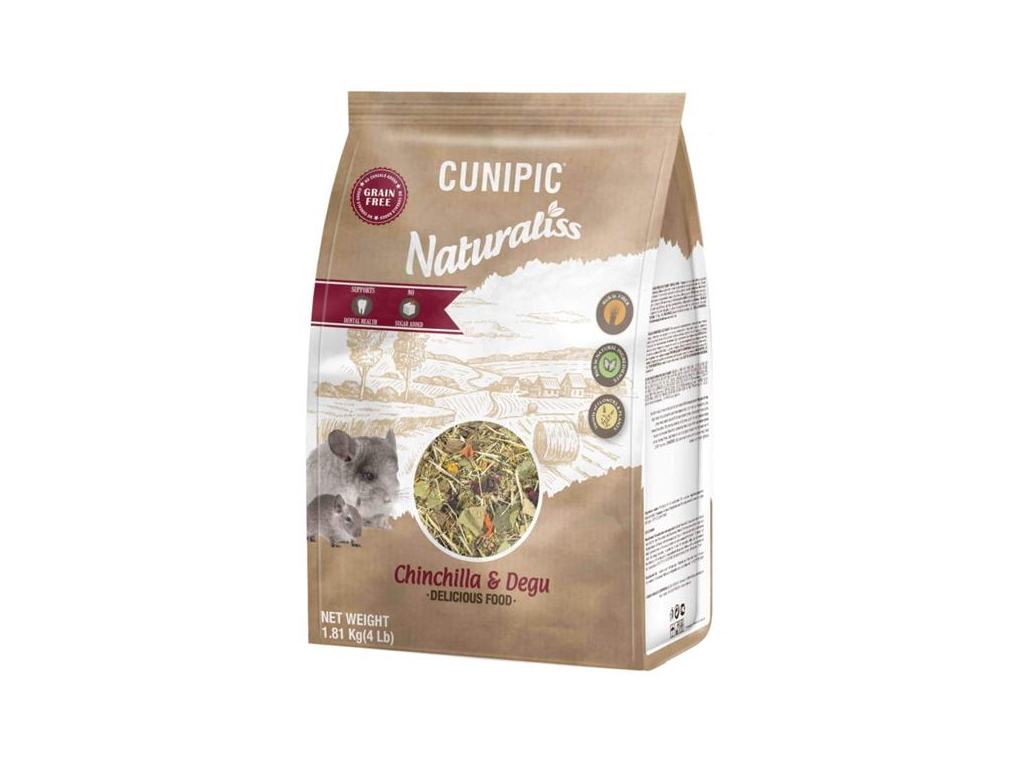 Cunipic Naturaliss Chinchilla & Degu - činčila a osmák 1,81 kg z kategorie Chovatelské potřeby a krmiva pro hlodavce a malá zvířata > Krmiva pro hlodavce a malá zvířata
