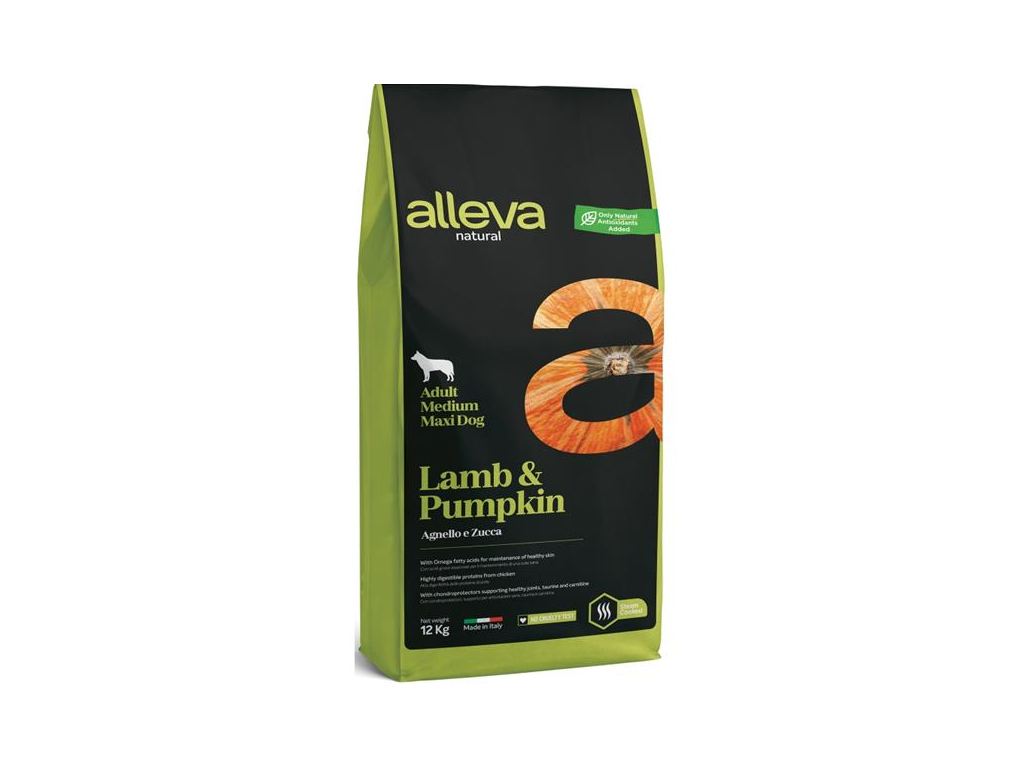 ALLEVA NATURAL Dog Dry Adult Lamb&Pumpkin Medium/Maxi 12kg z kategorie Chovatelské potřeby a krmiva pro psy > Krmiva pro psy > Granule pro psy