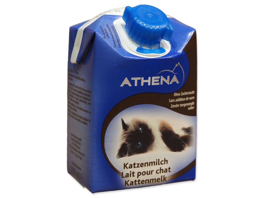 Mléko ATHENA 200 ml z kategorie Chovatelské potřeby a krmiva pro kočky > Krmivo a pamlsky pro kočky > Mléko pro kočky