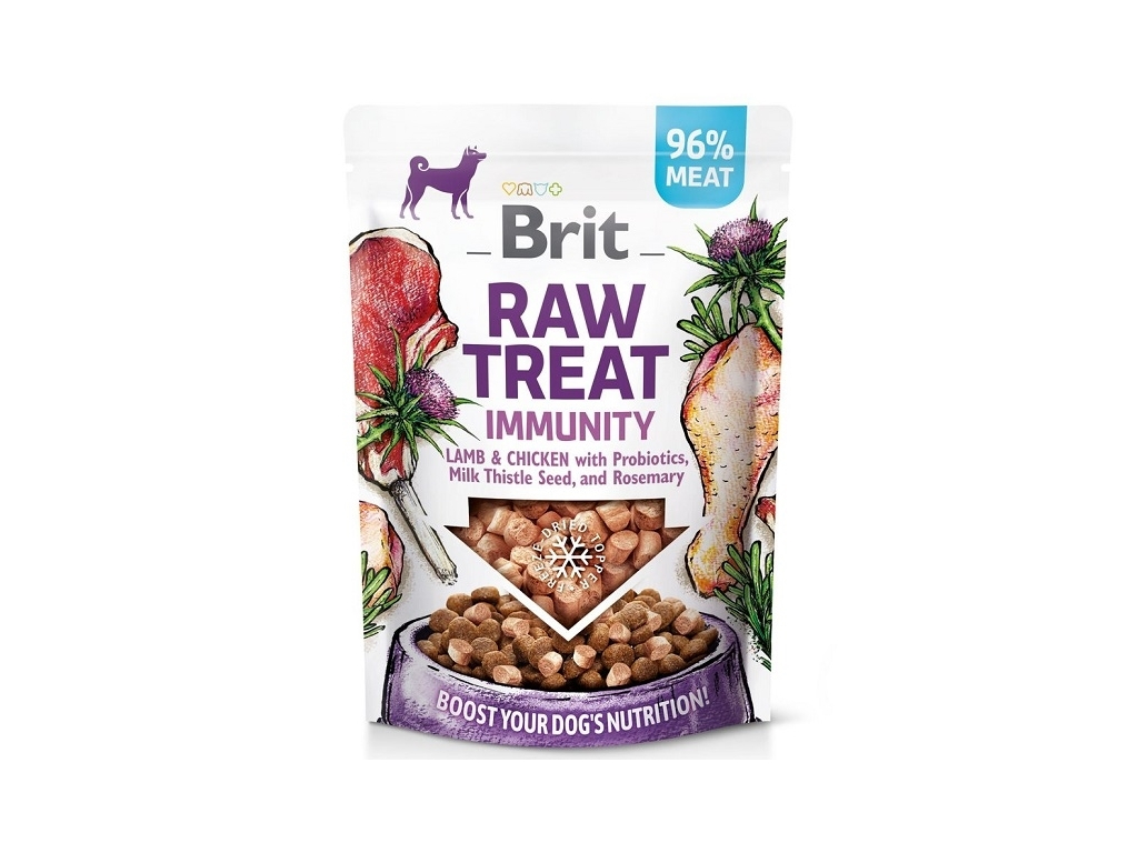 Brit Raw Treat Immunity, Lamb&Chicken 40g z kategorie Chovatelské potřeby a krmiva pro psy > Pamlsky pro psy > Dentální pamlsky pro psy