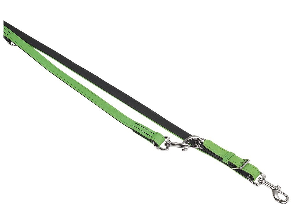 Nobby SOUTH přepínací vodítko nappa kůže zelená S-M 2m 14mm z kategorie Chovatelské potřeby a krmiva pro psy > Obojky, vodítka a postroje pro psy > Vodítka pro psy > Klasická vodítka pro psy