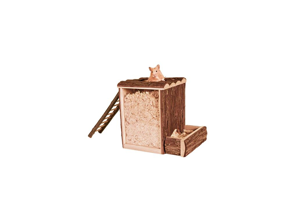 Trixie hrací věž s žebříkem Natural Living domeček 25x24x20 cm z kategorie Chovatelské potřeby a krmiva pro hlodavce a malá zvířata > Hračky, zábava