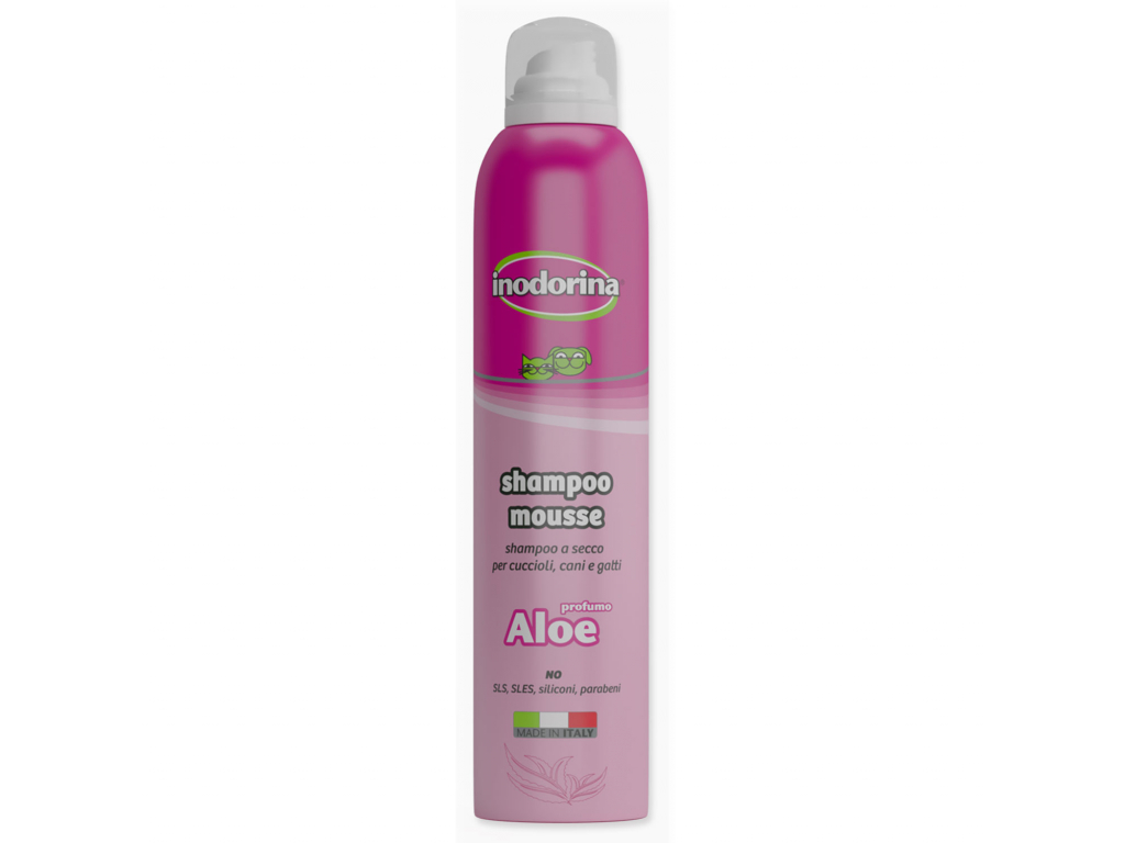 Inodorina Šampon suchá pěna Aloe Vera 300 ml z kategorie Chovatelské potřeby a krmiva pro psy > Hygiena a kosmetika psa > Šampóny a spreje pro psy