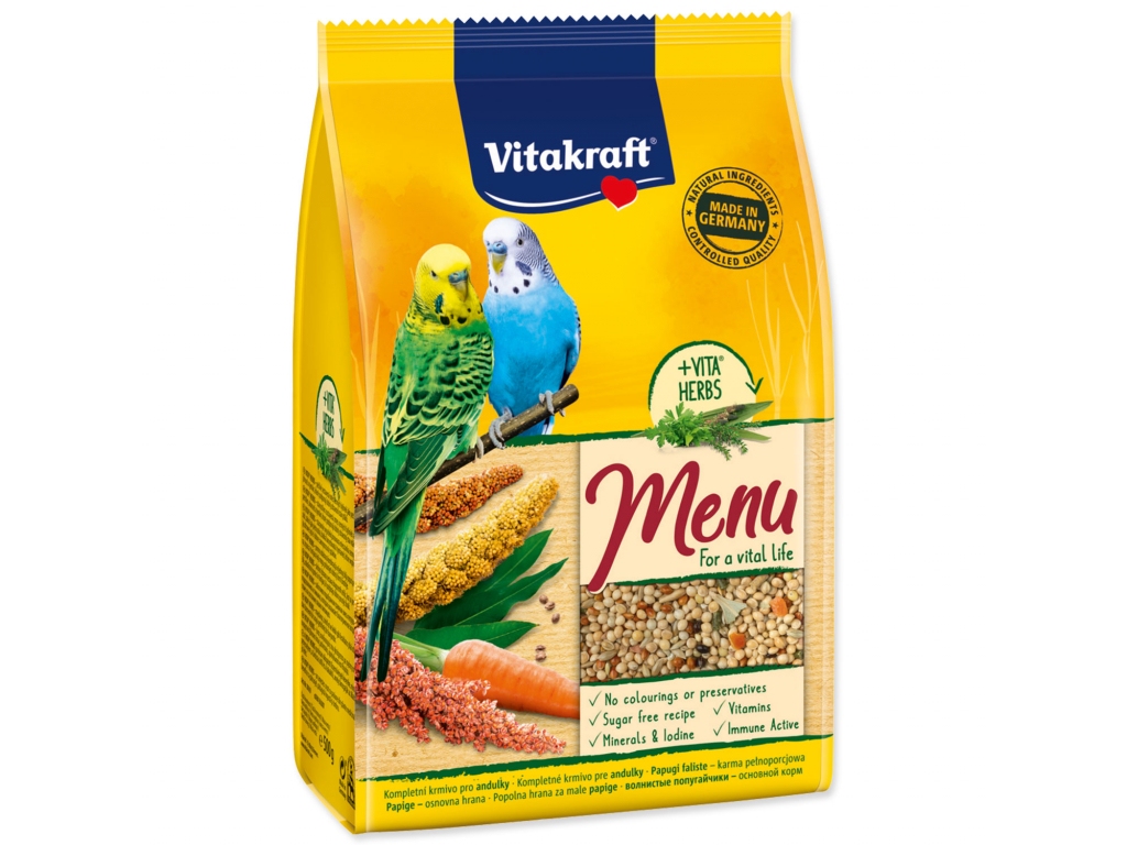 Vitakraft Menu Vital pro andulky 500 g z kategorie Chovatelské potřeby pro ptáky a papoušky > Krmivo pro papoušky