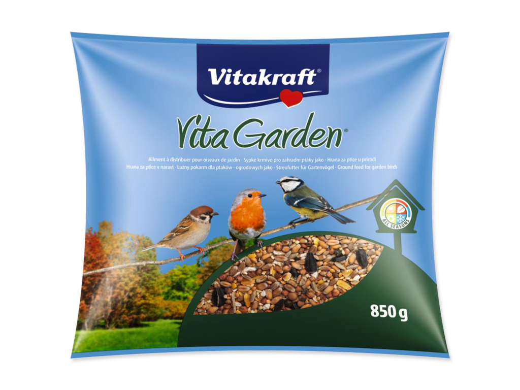 Vitakraft Krmivo Vita Garden směs pro venkovní ptactvo 850 g z kategorie Chovatelské potřeby pro ptáky a papoušky > Krmivo pro papoušky
