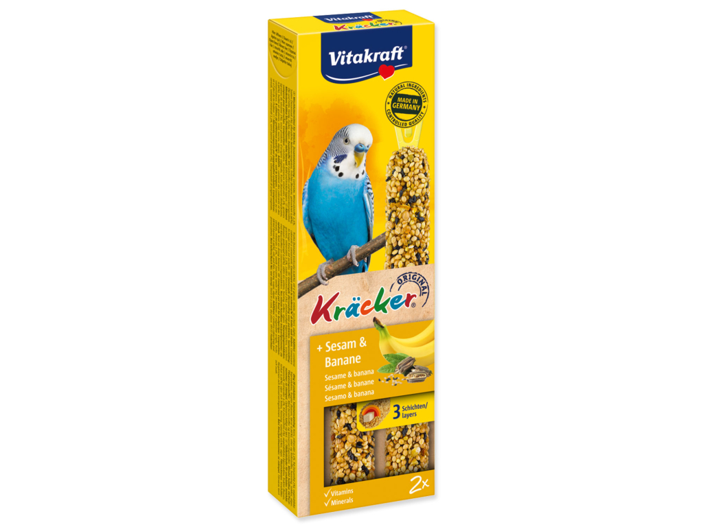 Vitakraft Kracker Sittich Banana 2 ks z kategorie Chovatelské potřeby pro ptáky a papoušky > Pamlsky pro papoušky