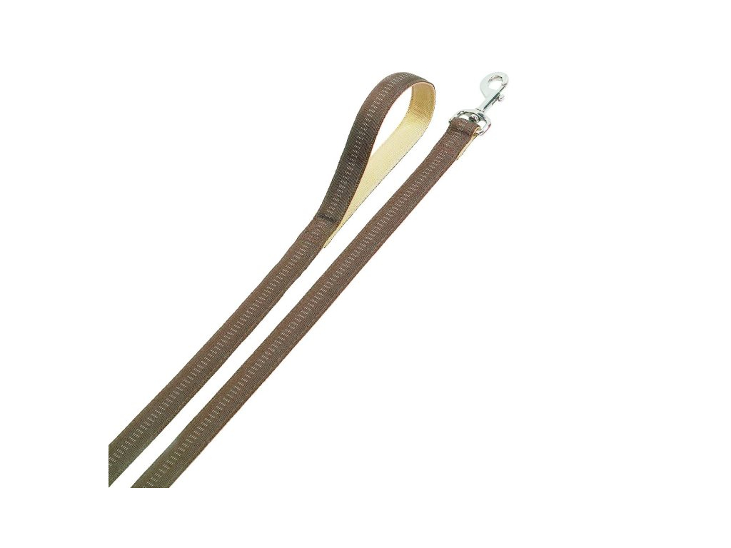 Nobby SOFT GRIP vodítko nylon 120cm / 20mm hnědá z kategorie Chovatelské potřeby a krmiva pro psy > Obojky, vodítka a postroje pro psy > Vodítka pro psy > Klasická vodítka pro psy