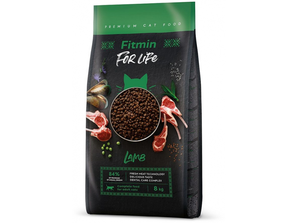 Fitmin For Life Cat Adult Lamb 8 kg z kategorie Chovatelské potřeby a krmiva pro kočky > Krmivo a pamlsky pro kočky > Granule pro kočky