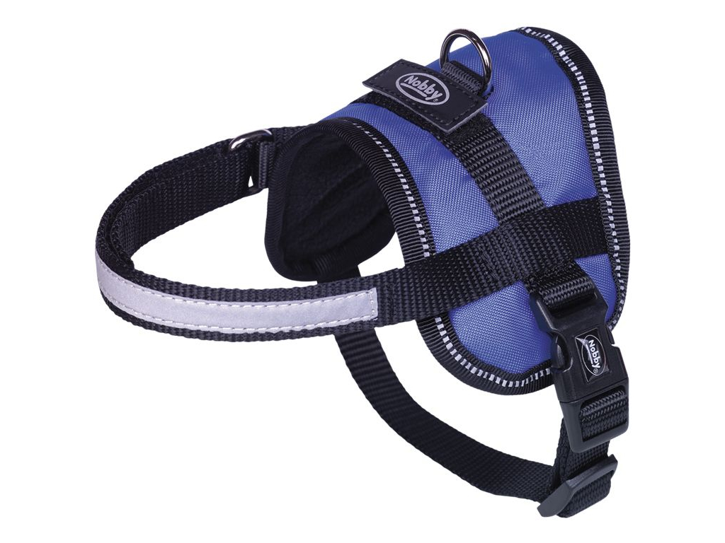 Nobby Seguro Mini bezpečnostní postroj pro psa S modrá 31-40cm z kategorie Chovatelské potřeby a krmiva pro psy > Obojky, vodítka a postroje pro psy > Postroje pro psy