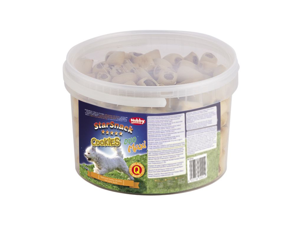 Nobby StarSnack Cookies Duo Maxi pečené pamlsky 1,3kg z kategorie Chovatelské potřeby a krmiva pro psy > Pamlsky pro psy > Piškoty, sušenky pro psy