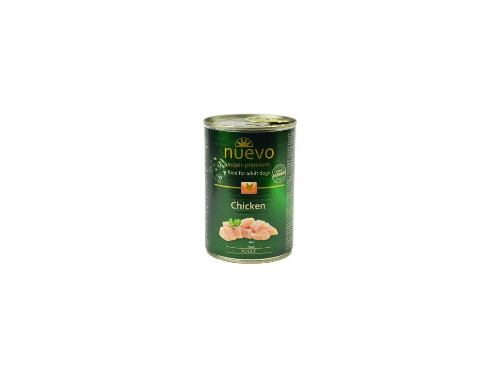 Nuevo Adult kuřecí konz. pes 400g z kategorie Chovatelské potřeby a krmiva pro psy > Krmiva pro psy > Konzervy pro psy