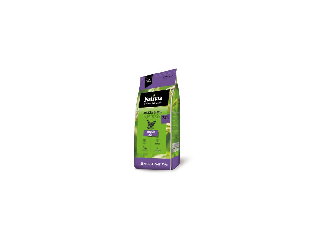 Nativia Senior Light 3kg z kategorie Chovatelské potřeby a krmiva pro psy > Krmiva pro psy > Granule pro psy