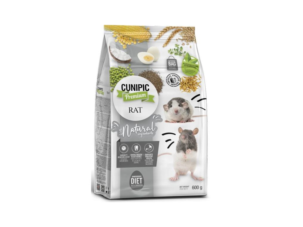 Cunipic Premium Rat - potkan 600 g z kategorie Chovatelské potřeby a krmiva pro hlodavce a malá zvířata > Krmiva pro hlodavce a malá zvířata