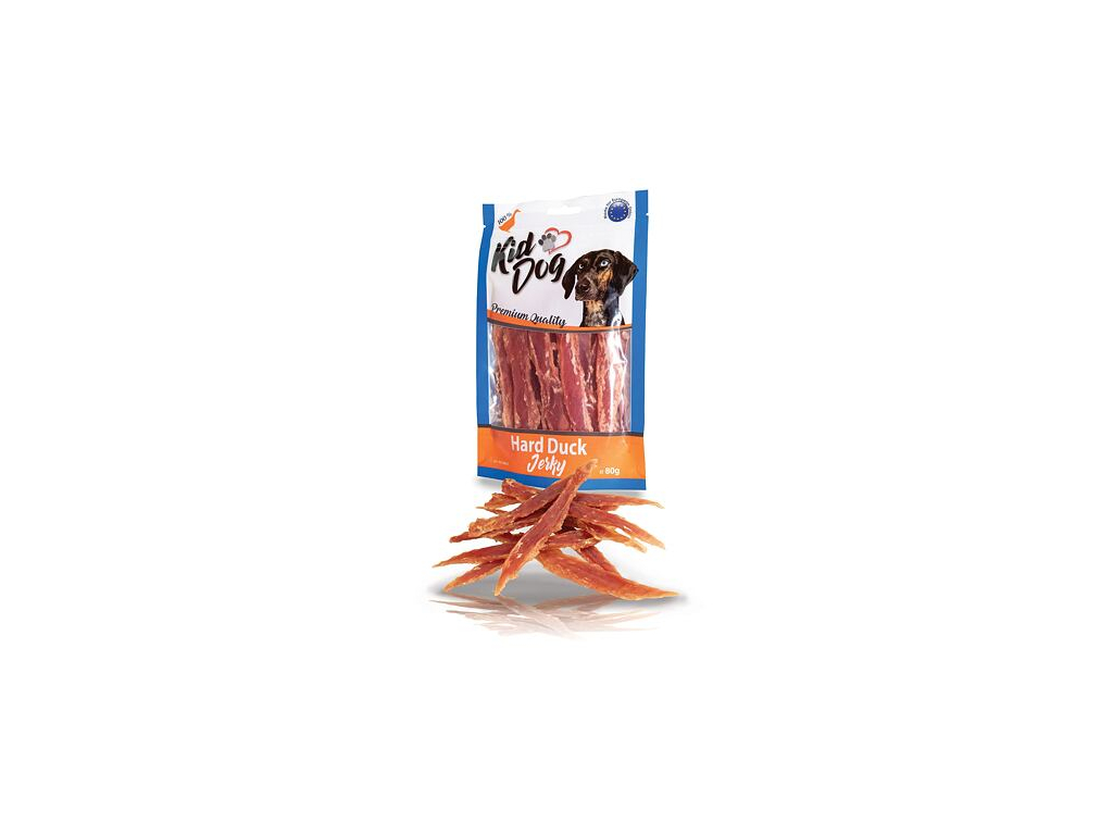 KIDDOG 100% kachní prsa 80 g z kategorie Chovatelské potřeby a krmiva pro psy > Pamlsky pro psy > Sušená masíčka pro psy