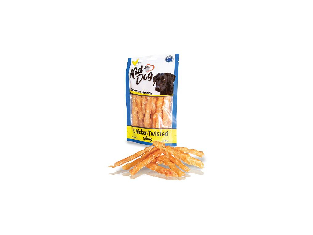 KIDDOG kuřecí prsa ve spirále 80 g z kategorie Chovatelské potřeby a krmiva pro psy > Pamlsky pro psy > Poloměkké pamlsky pro psy