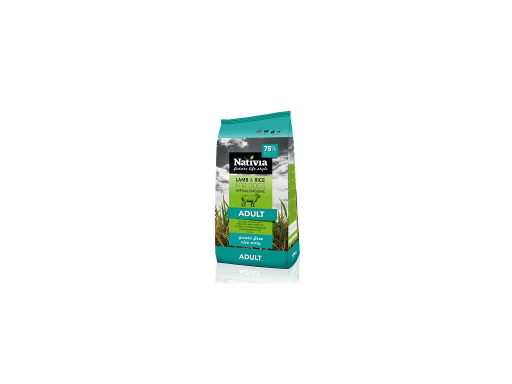 Nativia Adult Lamb & Rice 15kg z kategorie Chovatelské potřeby a krmiva pro psy > Krmiva pro psy > Granule pro psy
