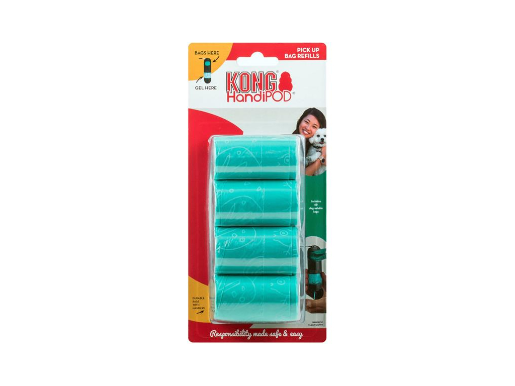 HandiPOD náhradní sáčky Kong 4 role z kategorie Chovatelské potřeby a krmiva pro psy > Hygiena a kosmetika psa > Zásobníky a sáčky na psí exkrementy