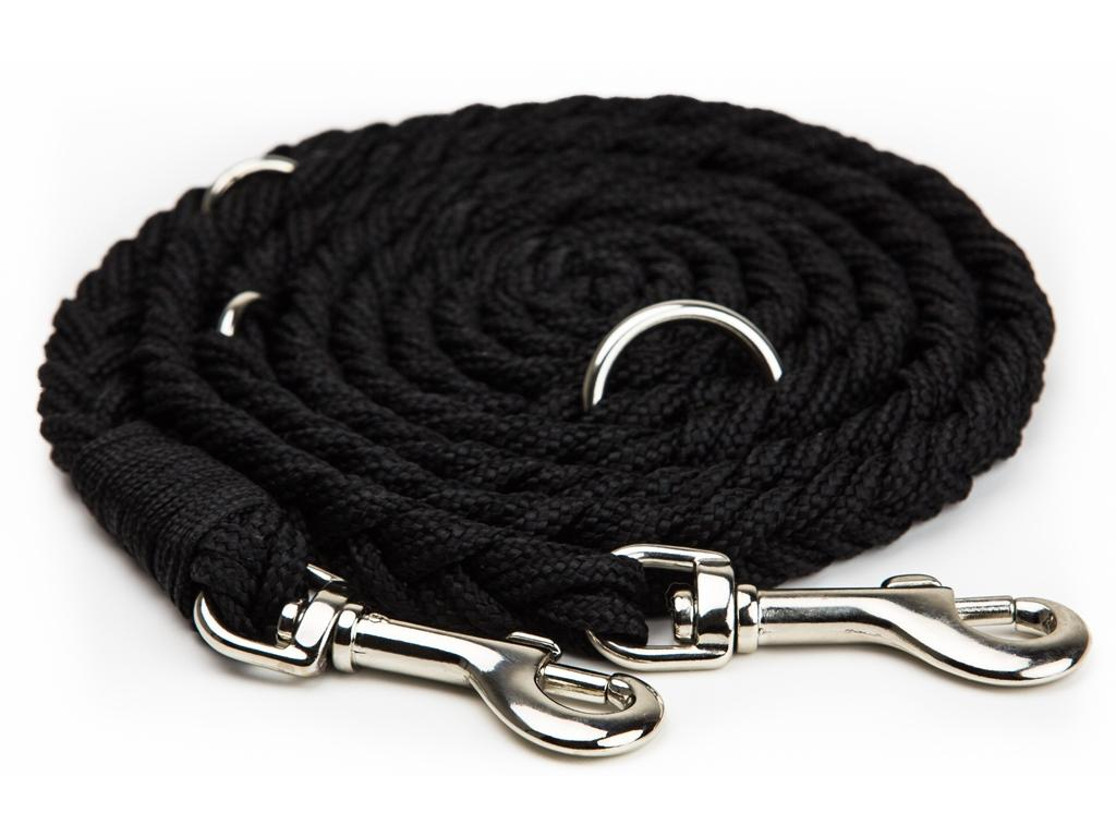 Nobby pletené vodítko L-XL 200cm 25mm černá z kategorie Chovatelské potřeby a krmiva pro psy > Obojky, vodítka a postroje pro psy > Vodítka pro psy > Klasická vodítka pro psy