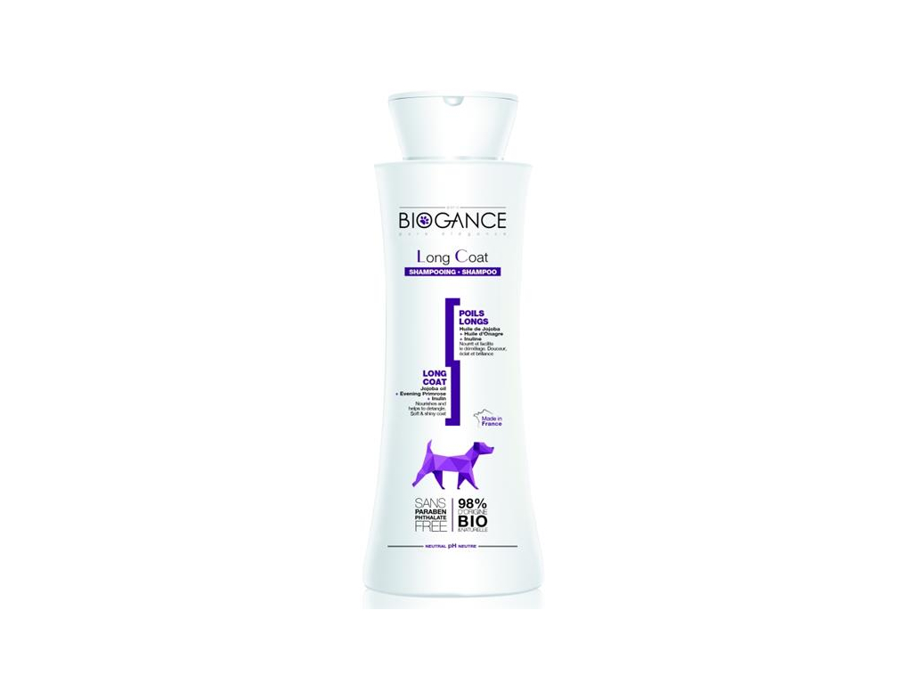 Biogance šampon Long coat - pro dlouhou srst 250 ml z kategorie Chovatelské potřeby a krmiva pro psy > Hygiena a kosmetika psa > Šampóny a spreje pro psy