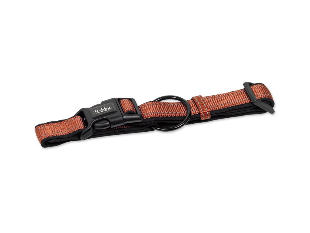 Nobby Classic Reflect Soft obojek M-L neoprén 40-55cm terakota z kategorie Chovatelské potřeby a krmiva pro psy > Obojky, vodítka a postroje pro psy > Obojky pro psy