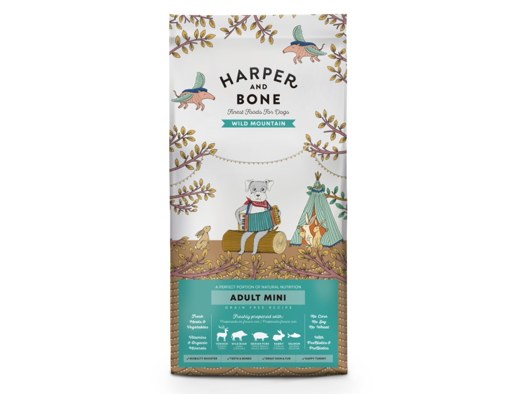Harper and Bone Dog Adult Mini divoké hory 2 kg z kategorie Chovatelské potřeby a krmiva pro psy > Krmiva pro psy > Granule pro psy