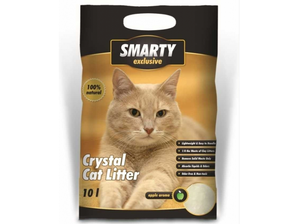 SMARTY exclusive silikátové stelivo 10 l z kategorie Chovatelské potřeby a krmiva pro kočky > Toalety, steliva pro kočky > Steliva kočkolity pro kočky