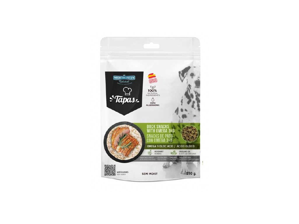 Tapas Gourmet snack Dog Duck 190 g z kategorie Chovatelské potřeby a krmiva pro psy > Pamlsky pro psy > Poloměkké pamlsky pro psy