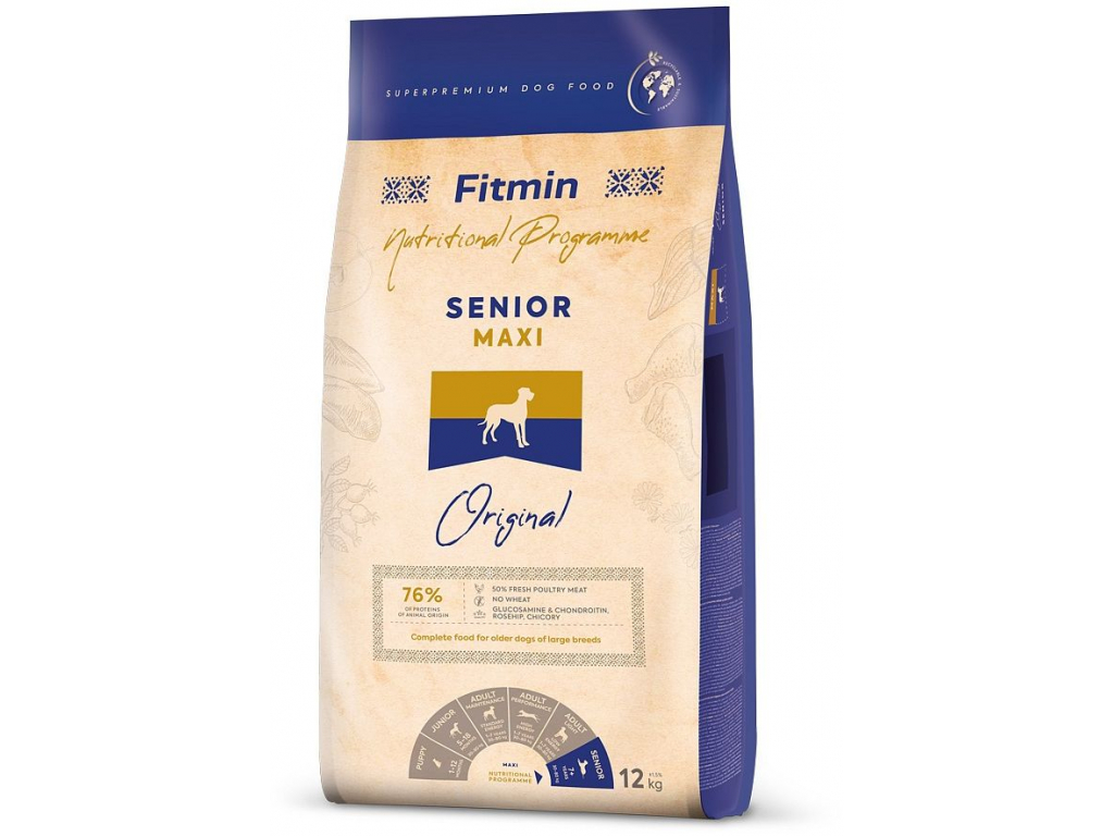 Fitmin Dog Maxi Senior 12 kg z kategorie Chovatelské potřeby a krmiva pro psy > Krmiva pro psy > Granule pro psy
