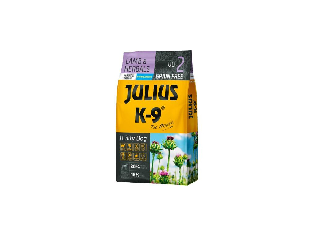 JULIUS K-9 PUPPY&JUNIOR LAMB&HERBALS 10kg z kategorie Chovatelské potřeby a krmiva pro psy > Krmiva pro psy > Granule pro psy