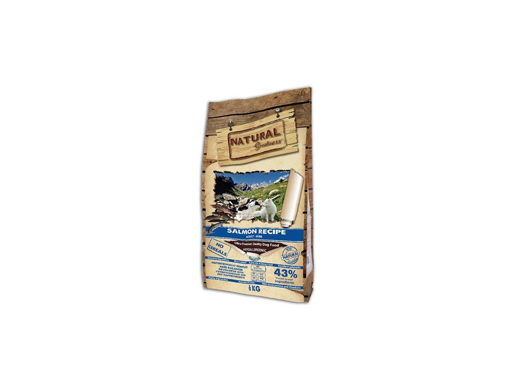 Natural Greatness Salmon Recipe Mini Sensitive 2 kg z kategorie Chovatelské potřeby a krmiva pro psy > Krmiva pro psy > Granule pro psy
