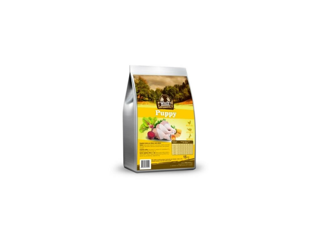 Wuff! Puppy balení 15 kg z kategorie Chovatelské potřeby a krmiva pro psy > Krmiva pro psy > Granule pro psy