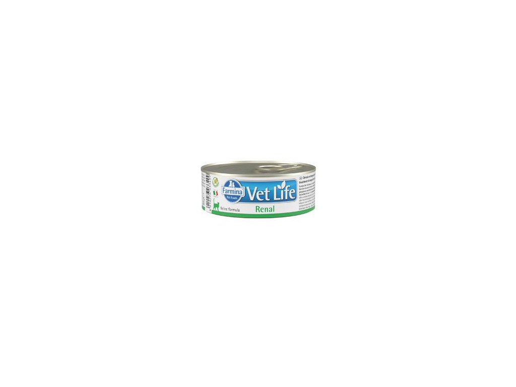 Vet Life Natural Cat konzerva Renal 85g z kategorie Chovatelské potřeby a krmiva pro kočky > Krmivo a pamlsky pro kočky > Veterinární diety pro kočky