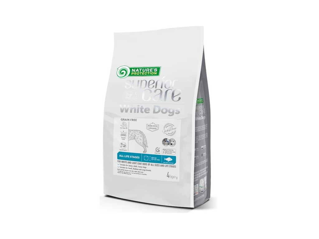 Nature's Protection Superior Care Dog Dry White Dogs Grain Free White Fish 4 kg z kategorie Chovatelské potřeby a krmiva pro psy > Krmiva pro psy > Granule pro psy