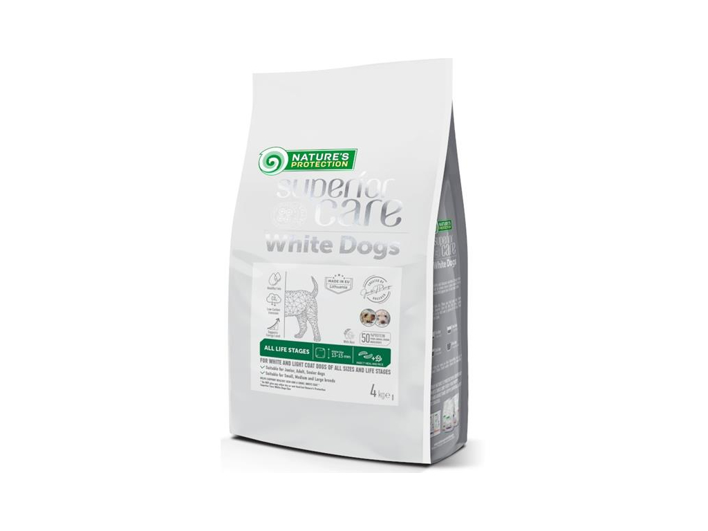 Nature's Protection Superior Care Dog Dry White Dogs Insect 4 kg z kategorie Chovatelské potřeby a krmiva pro psy > Krmiva pro psy > Granule pro psy
