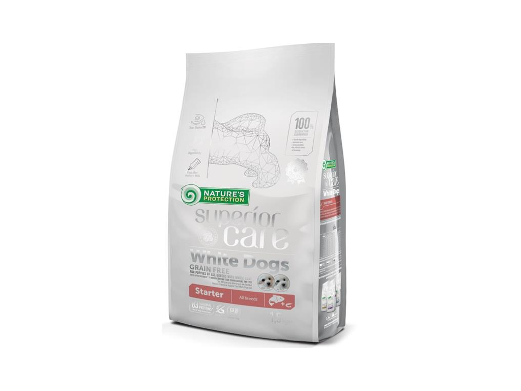 Nature's Protection Superior Care Dog Dry White Dogs Starter Grain Free Salmon 1,5 kg z kategorie Chovatelské potřeby a krmiva pro psy > Krmiva pro psy > Granule pro psy