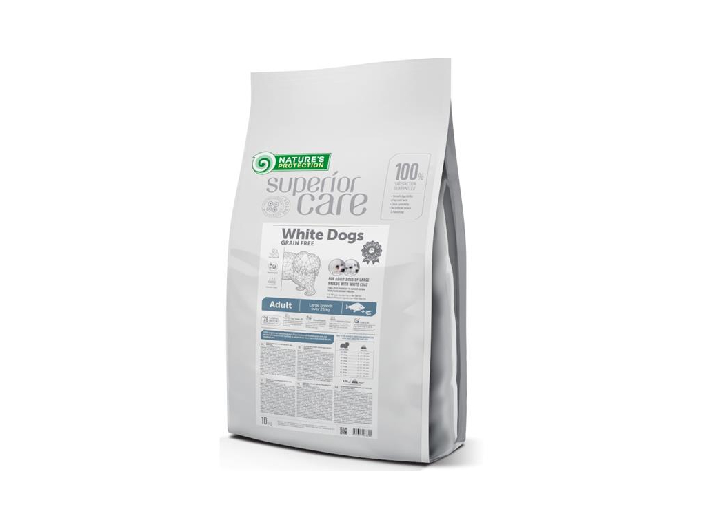 Nature's Protection Superior Care Dog Dry White Dogs Large Breeds Grain Free White Fish 10 kg z kategorie Chovatelské potřeby a krmiva pro psy > Krmiva pro psy > Granule pro psy