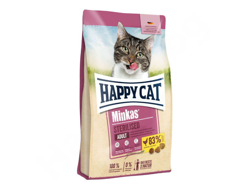 Happy Cat Minkas Sterilised Geflügel 1,5 kg z kategorie Chovatelské potřeby a krmiva pro kočky > Krmivo a pamlsky pro kočky > Granule pro kočky