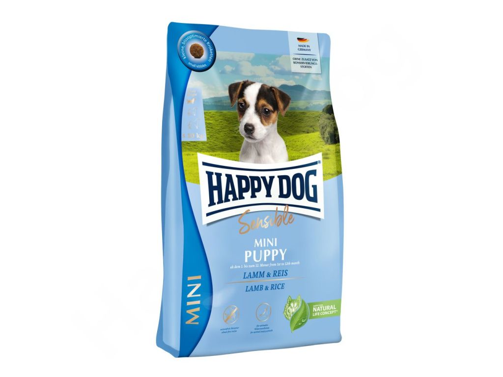 Happy Dog Mini Puppy Lamb Rice 4 kg 559 K Granule pro psy
