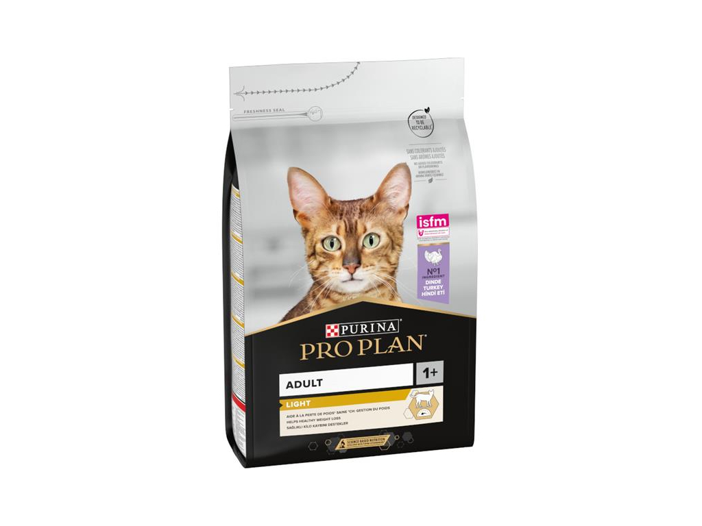 Pro Plan Cat Adult Light krůta 3 kg z kategorie Chovatelské potřeby a krmiva pro kočky > Krmivo a pamlsky pro kočky > Granule pro kočky