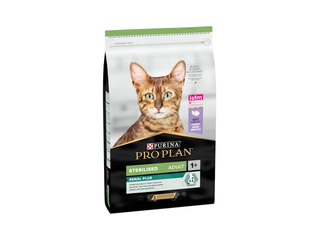 Pro Plan Cat Adult Sterilised Renal Plus krůta 10 kg z kategorie Chovatelské potřeby a krmiva pro kočky > Krmivo a pamlsky pro kočky > Granule pro kočky
