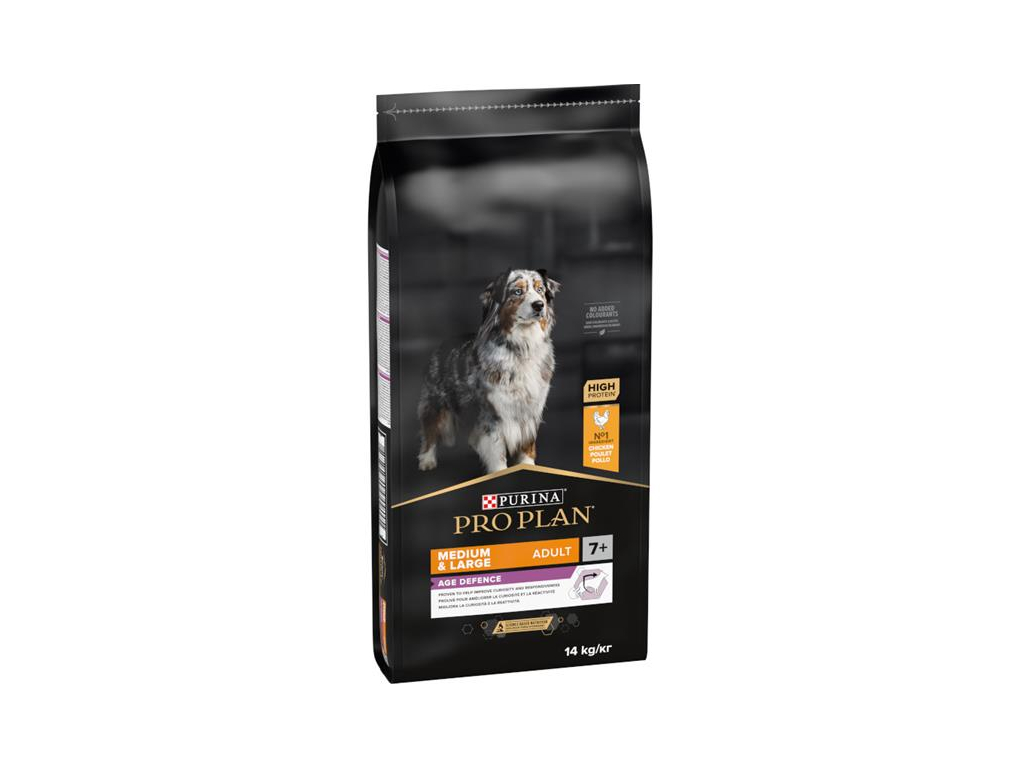 Pro Plan Dog Adult Medium&Large 7+Age Defence kuře 14 kg z kategorie Chovatelské potřeby a krmiva pro psy > Krmiva pro psy > Granule pro psy