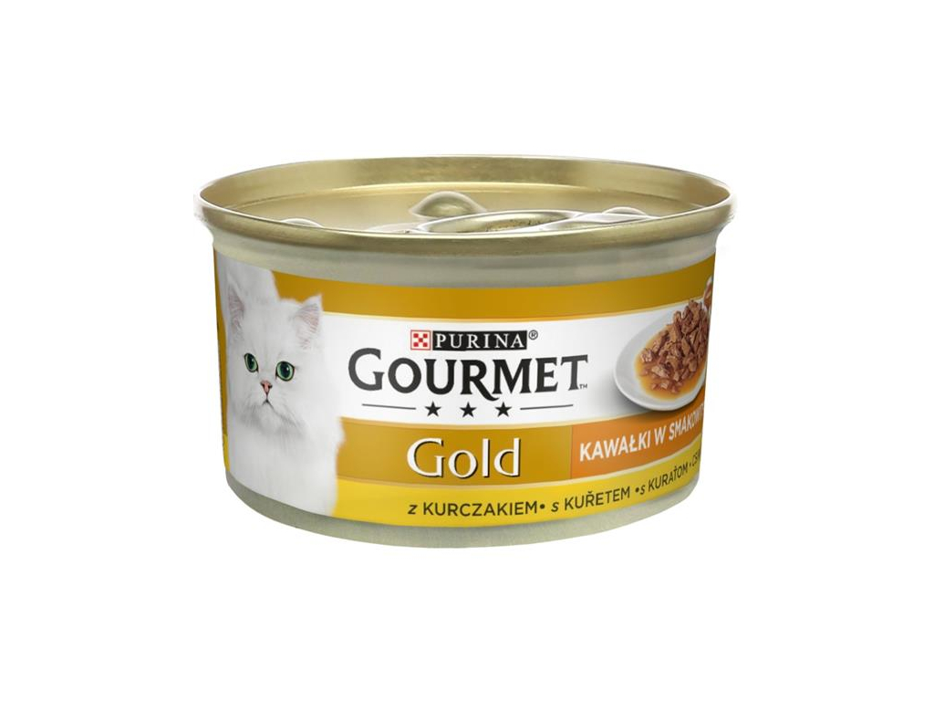 Gourmet Gold Sauce Delight Minifiletky kuře 85 g z kategorie Chovatelské potřeby a krmiva pro kočky > Krmivo a pamlsky pro kočky > Konzervy pro kočky