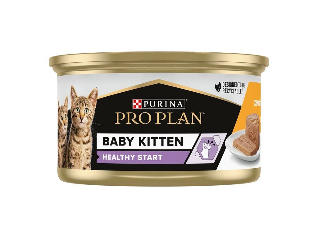 Pro Plan Cat konzerva Baby Kitten kuře v paštice 85 g z kategorie Chovatelské potřeby a krmiva pro kočky > Krmivo a pamlsky pro kočky > Konzervy pro kočky