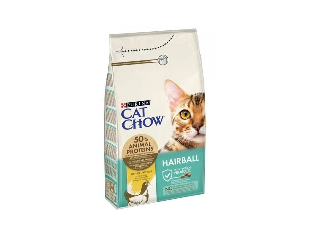 Purina Cat Chow Hairball Control kuře 1,5 kg z kategorie Chovatelské potřeby a krmiva pro kočky > Krmivo a pamlsky pro kočky > Granule pro kočky