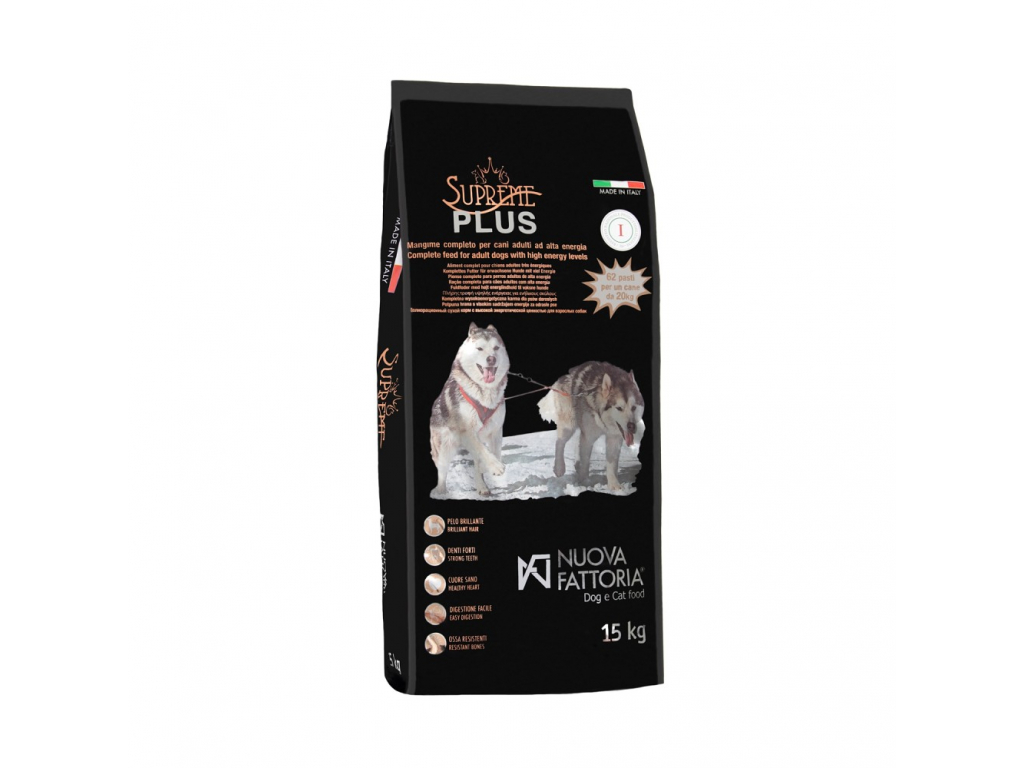 Nuova Fattoria Supreme Plus 15 kg z kategorie Chovatelské potřeby a krmiva pro psy > Krmiva pro psy > Granule pro psy
