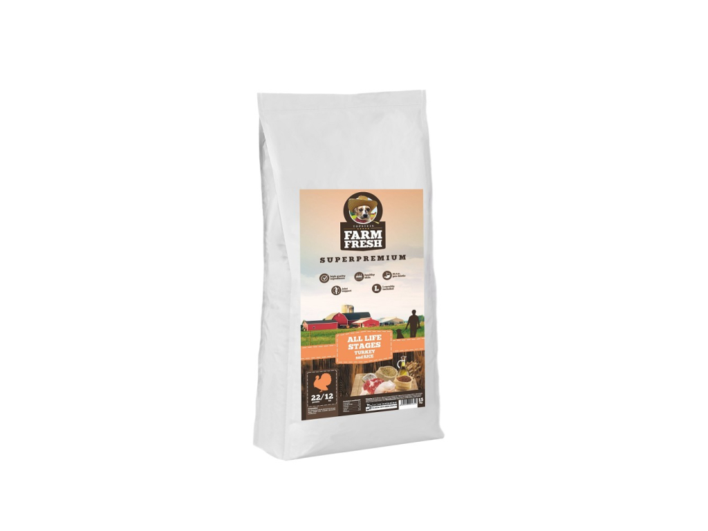 Farm Fresh Turkey 5 kg z kategorie Chovatelské potřeby a krmiva pro psy > Krmiva pro psy > Granule pro psy