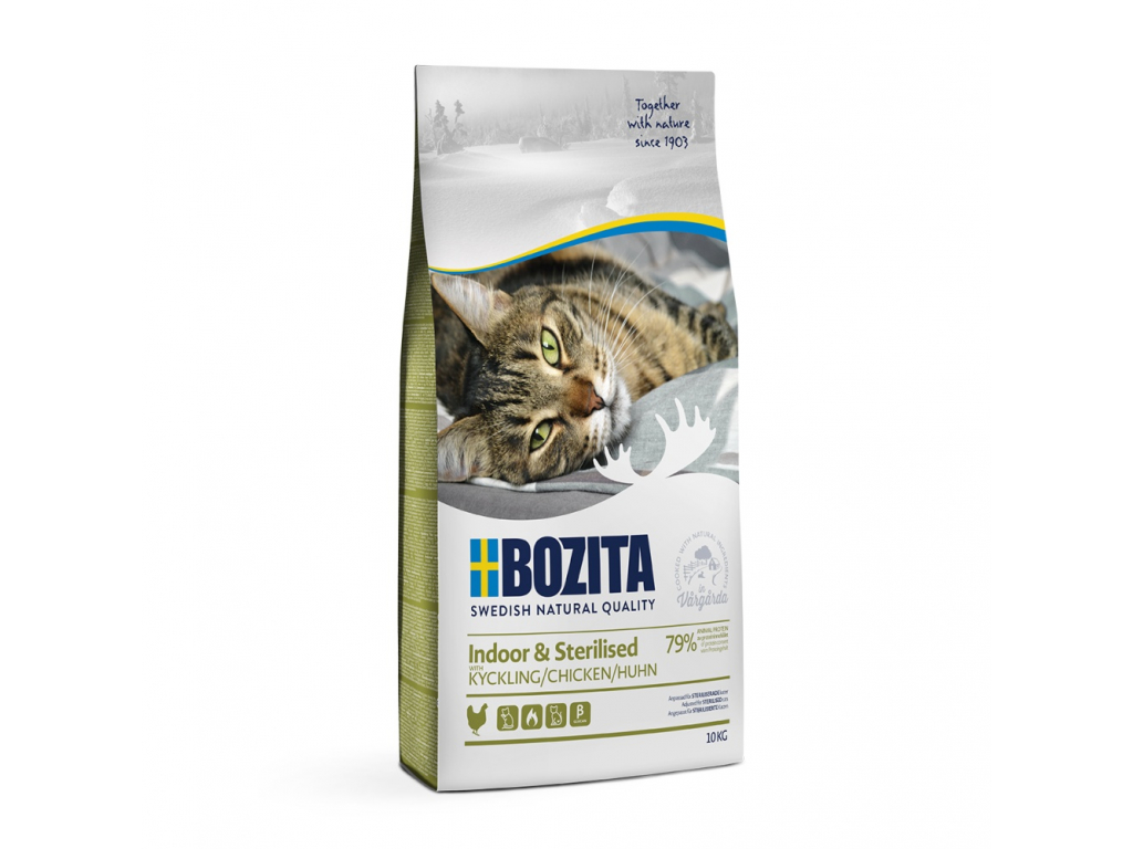 Bozita Cat Indoor & Sterilised Chicken 10 kg z kategorie Chovatelské potřeby a krmiva pro kočky > Krmivo a pamlsky pro kočky > Granule pro kočky